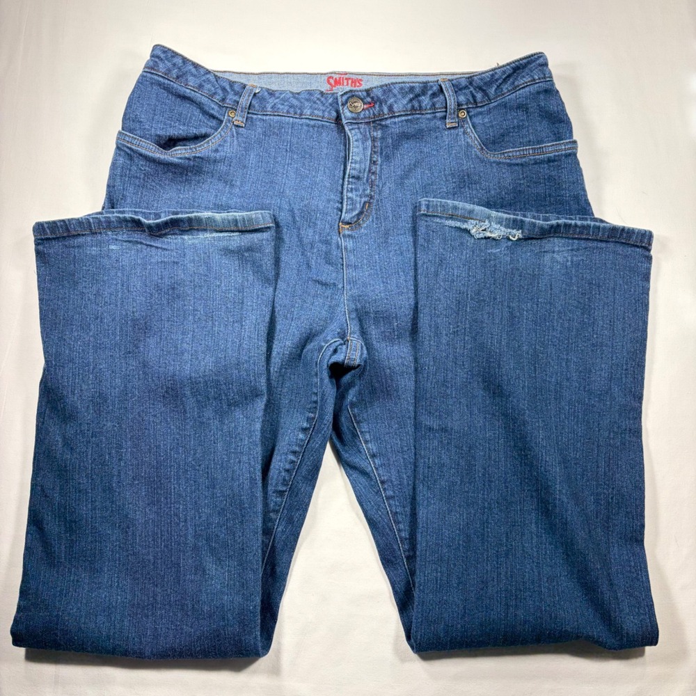 Smiths Dungarees Womens Size 18 Jeans 1906 Blue Straight Leg Denim Pants